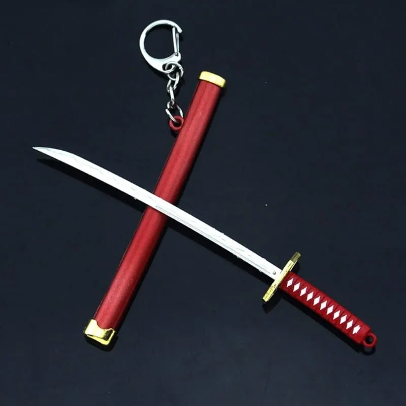 15cm metal uma peça katana espada mini japonês roronoa zoro katana samurai faca falsa liga de ferro espada real anime brinquedo presente