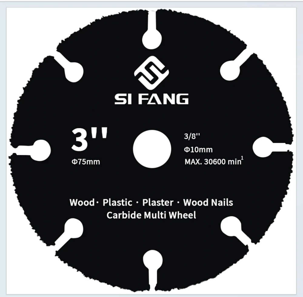 SIFANG Carbide Saw Blade, Mini Cutting Disc, Diamond Grinder, Grinding Wheel,Blade for Metal, Woodworking, Plastic Cutting, 75mm