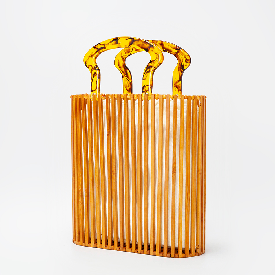 กระเป๋าชายหาดบาสเก็ตทอแบบวินเทจของผู้หญิงกระเป๋าถือคริลิคฉลุลายสำหรับกลางวัน2022โบฮีเมียนวันหยุด