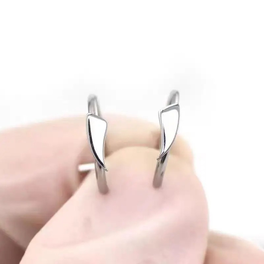 2 uds moda 10mm Acero inoxidable Punk Clip en Piercing falso envoltura para la nariz anillos para labio Unisex anillo para la nariz mujeres hombres Tusk joyería para el cuerpo