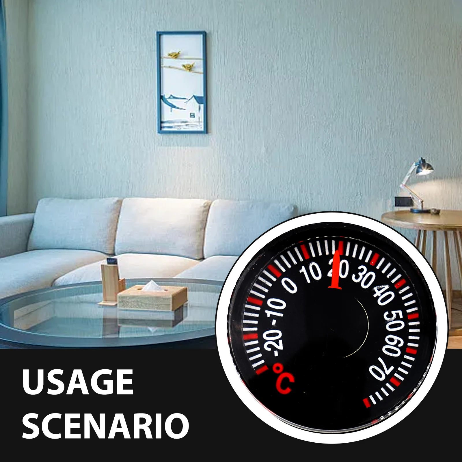 Termómetro de dial de alta precisión Fácil instalación Plástico impermeable Perfecto para invernaderos Cocinas Sillones