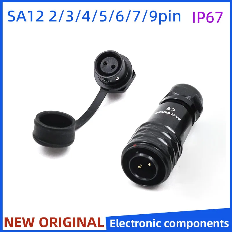 For WEIPU Aviation plug SA12 10/P 12/S 2 3 4 5 6 7 9Pin IP67 Industrial Waterproof Power Connector Adapter Push-Pull Quick Lock