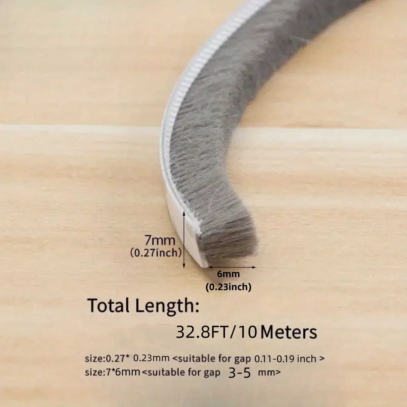 32.8Ft WEATHER Stripping แถบซีลประตูหน้าต่าง,SelfAdhesive การยึดเกาะที่แข็งแกร่ง,เก็บเสียง,ร่าง Blocker,กันฝุ่น
