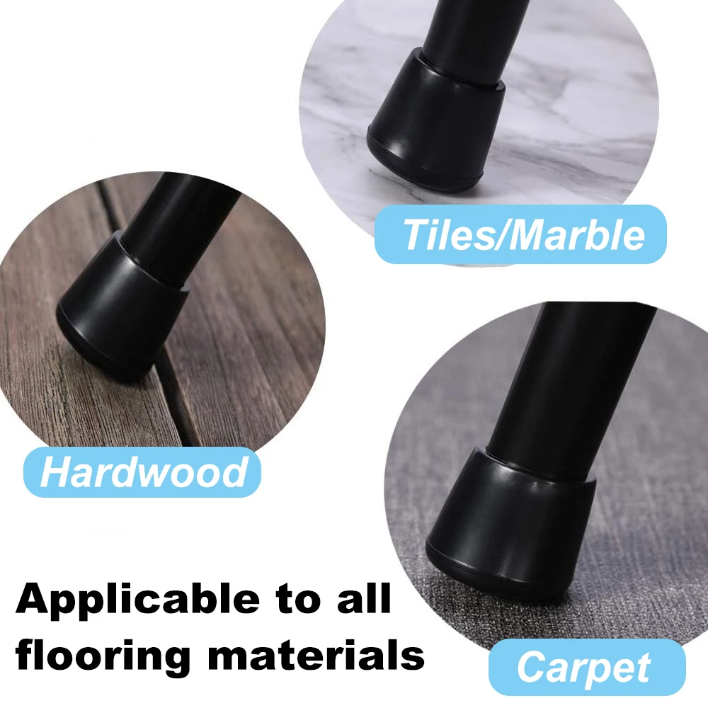 4PCS 22-80mm Runde Schwarz PVC Weiche Gummi Rohr Hülse Rohr Spitze Protektoren Möbel Fuß Tisch Stuhl bein End Kappe Abdeckung