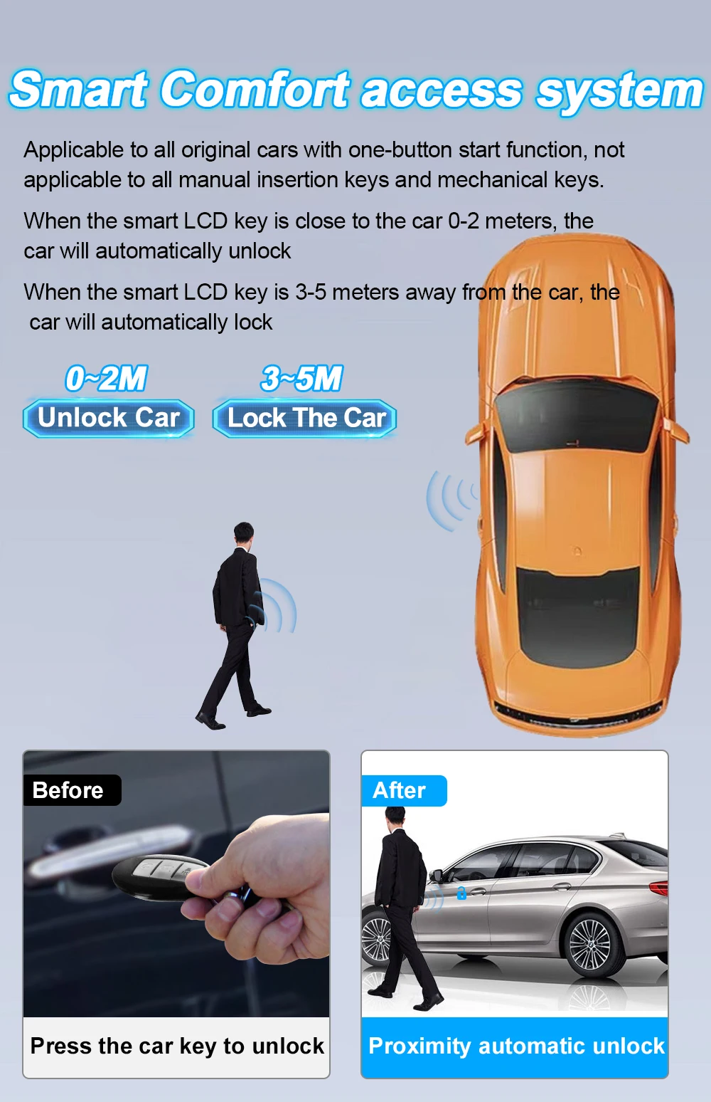 CF920 Modifizierte Universal-Fernbedienung Display Smart LCD Schlüssel Komfortable Eintrag Auto Lock Keyless Go Für Audi/BMW/Ford/Mazda/Toyota/KIA