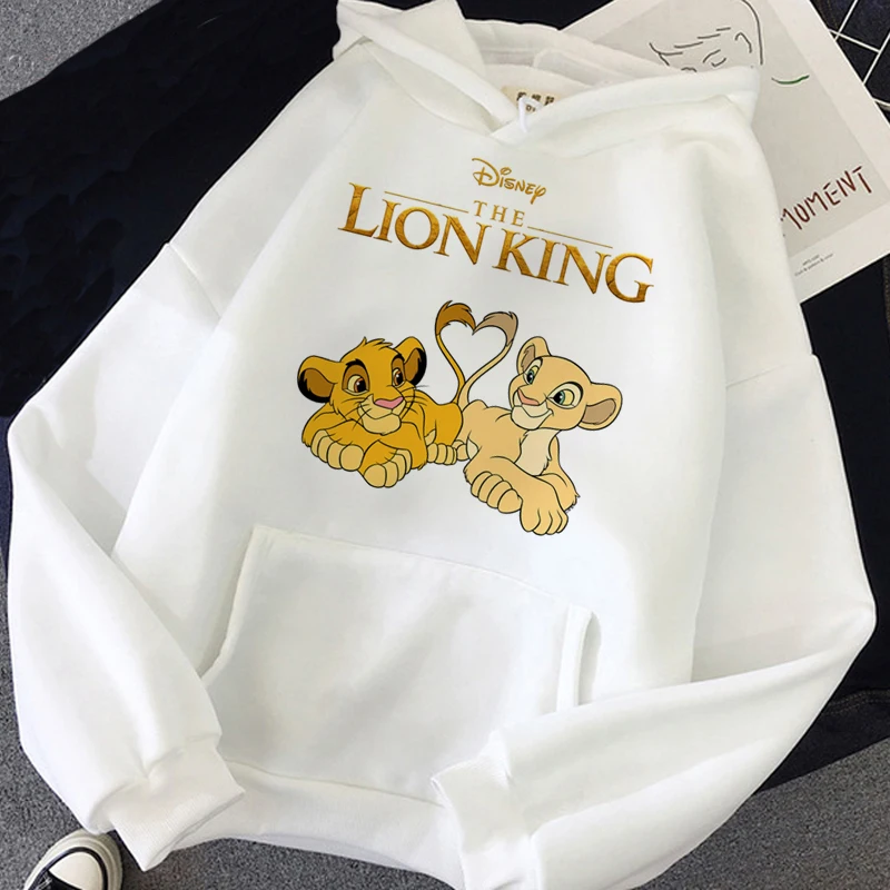 Disney Hakuna Matata divertida Simba Anime Sudadera con capucha mujer el Rey León Kawaii sudadera gráficos Harajuku mujer Sudadera con capucha