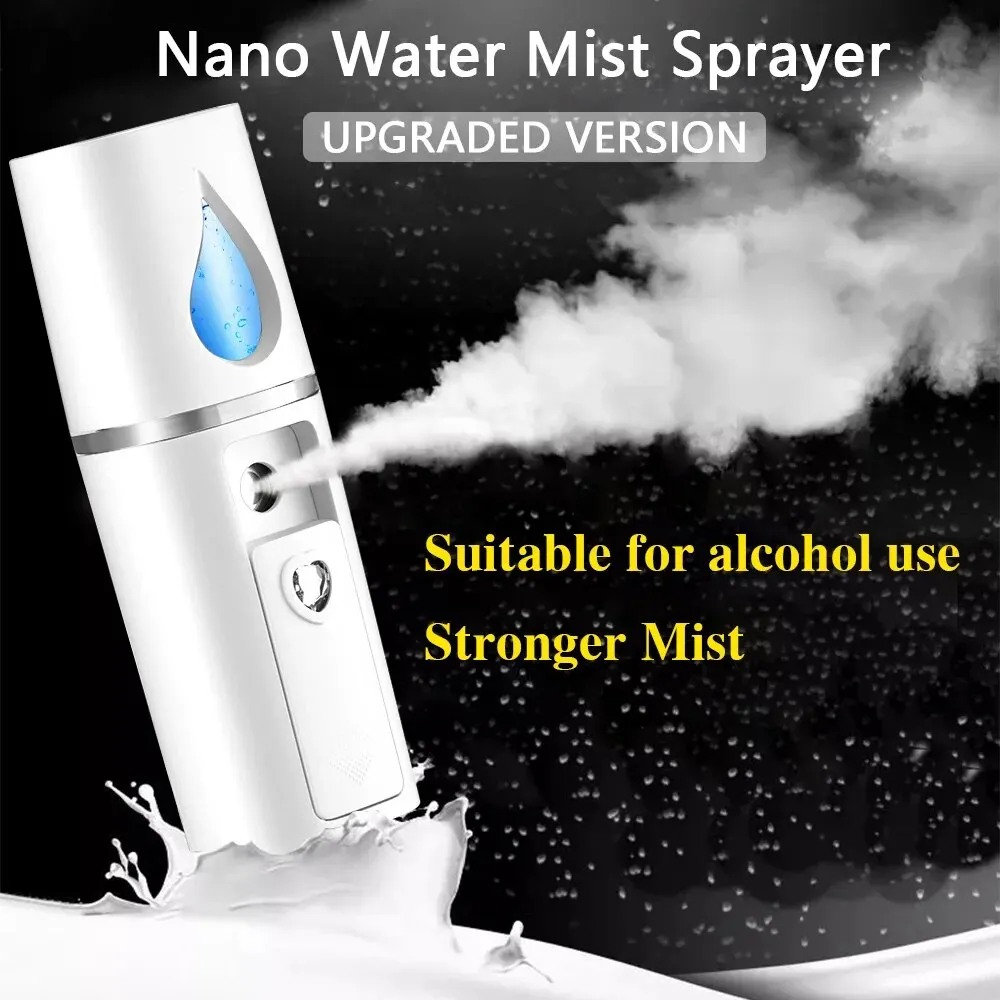 Mini Nano rociador humidificador de vapor facial USB recargable nebulizador hidratante facial cuidado de la piel