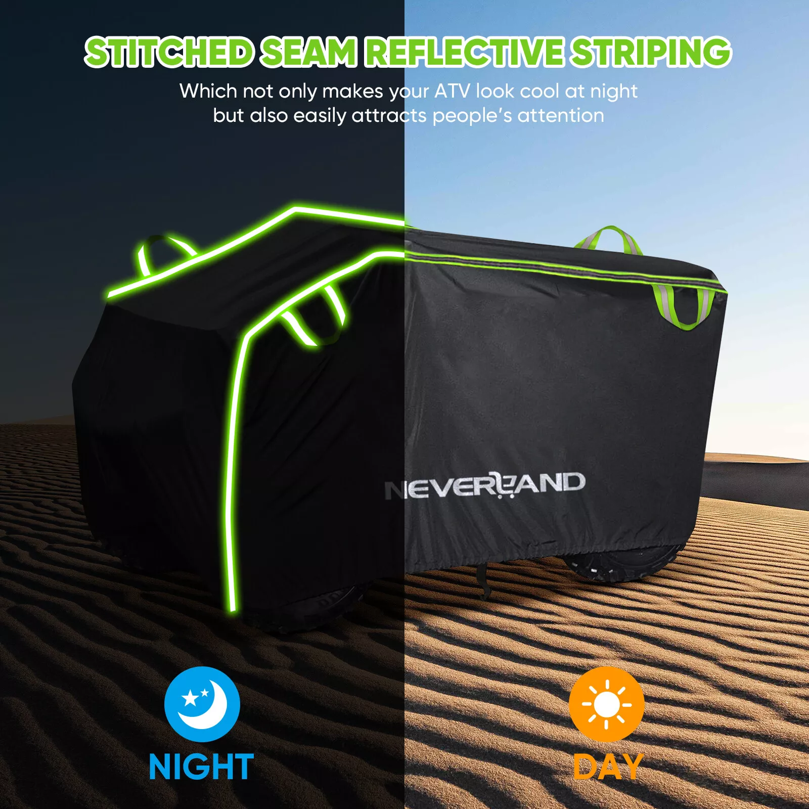 クワッドバイク ATV カバーユニバーサル 190T 防水オートバイ車両スクーターカートバイクカバー XL XXXL ブラックシルバー
