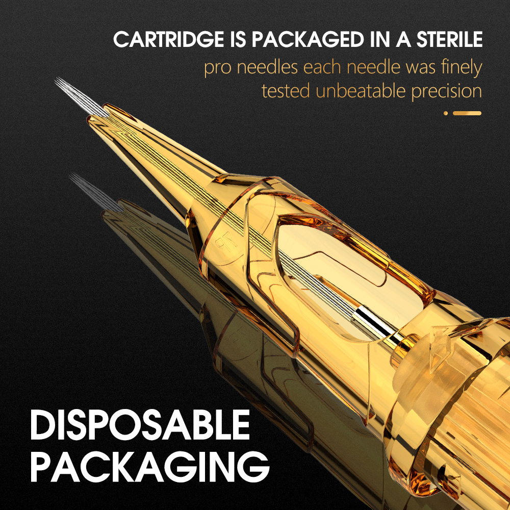 Agujas de cartucho de tatuaje Ambition Glory 20 piezas 0,25mm 0,3mm 0,35mm delineador redondo Shader Magnum suministros de tatuaje 1RL 3RL 5RL 7rm 9rm