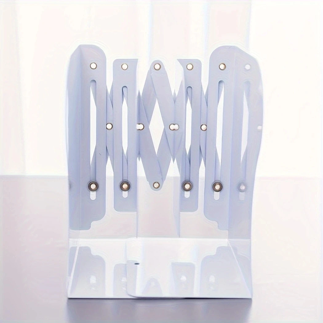 Adjustable Desktop Bookends Book Stand Bookend Iron Desktop Art Non Slip Rack Shelf Holder School Stationery Office Accessories