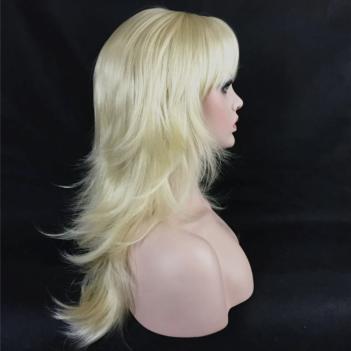 StrongBeauty かつら自然なレイヤードロングストレート人工毛ブラウン/黒かつら黒人女性のための