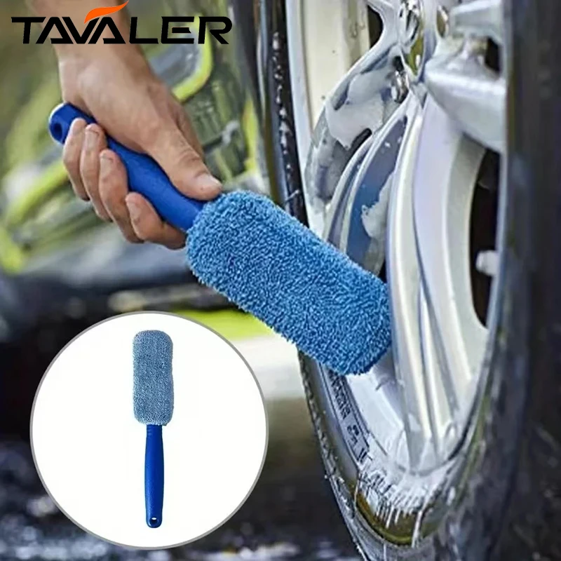 Auto Rad Waschen Pinsel Tragbare Mikrofaser Reifen Felge mit Kunststoff Griff Auto Stamm Motorrad Detaillierung Reinigung Zubehör Werkzeug