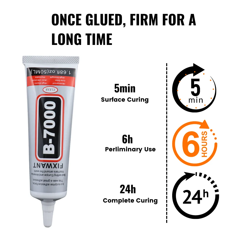 FIXWANT B-7000 ล้างซ่อมหน้าจอโทรศัพท์กาว B7000 Universal Diamond DIY กาวความแม่นยํา Applicator 15/25 /50/110ML
