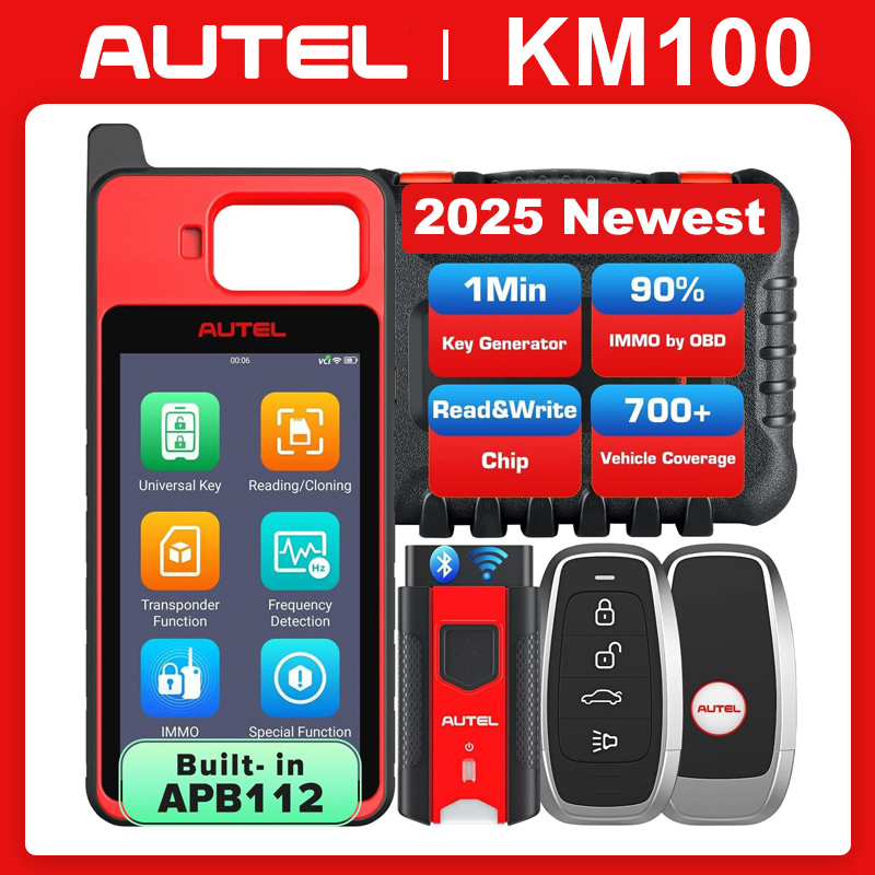 Autel MaxiIM KM100 Sleutelhanger Programmering Startonderbreker Tool 2 STKS Autel IKEY voor 60 s Sleutel Generatie OBD IMMO Sleutel Leren op 99% Auto