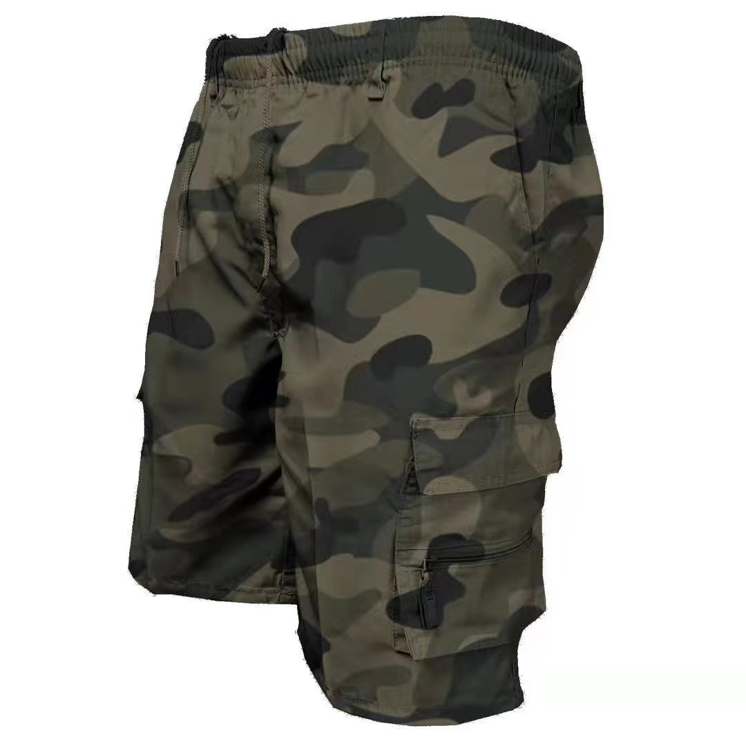 Pantalones cortos Cargo de comercio exterior para hombre, pantalones finos de verano con bolsillo multisolapa, pantalones cortos deportivos informales de algodón Xinjiang para exteriores y playa