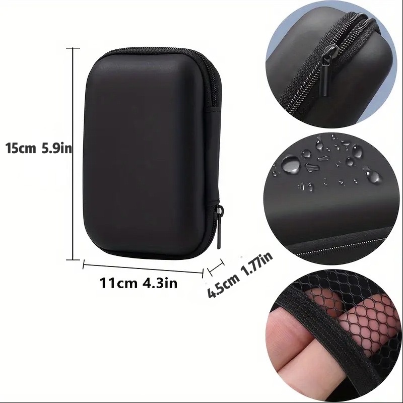 Retro Handheld Game Console Case, Protective Travel Retro Mini Game Player Carrying Box for Charging Cable, Earplugs, Batteries