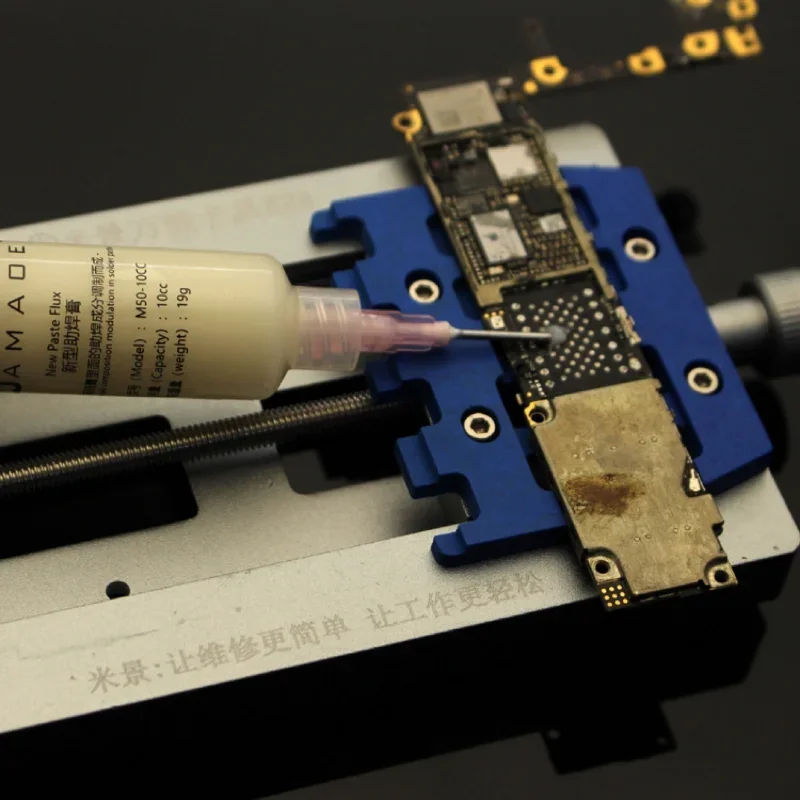 1PCS Solder Paste AMAOE Halogen-Free Welding Oil Flux for PCB BGA Reballing Repair Soldering Paste with 2pcs Syringe NeedlesTool
