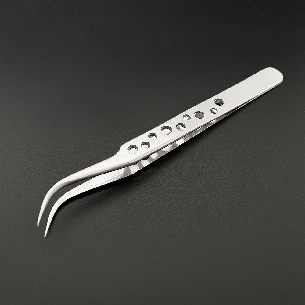 แหนบอุตสาหกรรม Electronics Anti-static Curved Straight Tip Precision สแตนเลส DIY เครื่องมือชุดคีมซ่อมโทรศัพท์