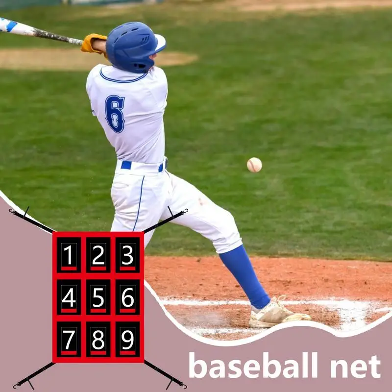 Pitching-Netz mit Schlagzone, Softball-Zubehör zum Üben von Baseball und Softball, Schlaghilfe, Pitching Strike Zone, Zielnetz