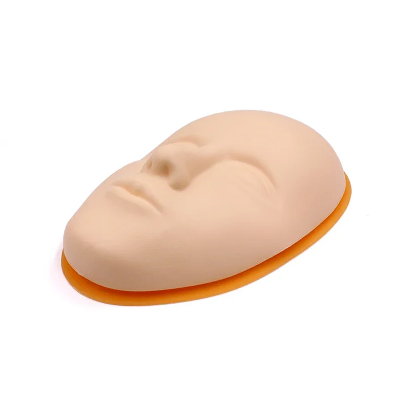 5D Mặt Hình Xăm Huấn Luyện Đầu Silicone Thực Hành Thường Trực Trang Điểm Môi Lông Mày Hình Xăm Da Hình Nộm Búp Bê Mặt Đầu