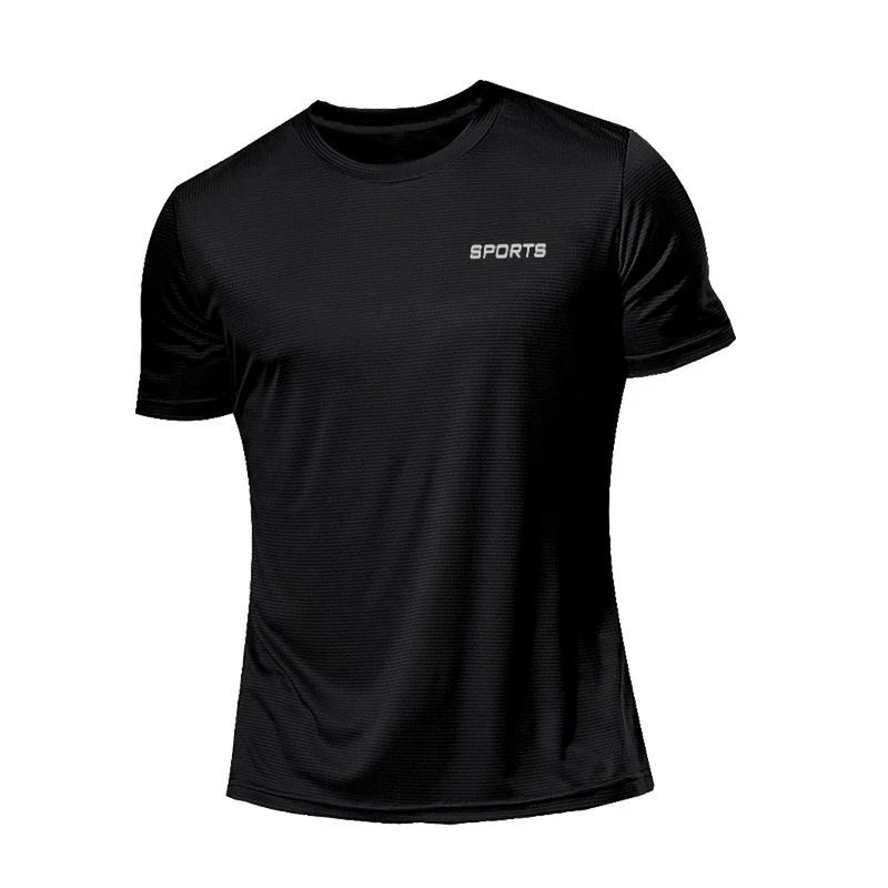 ผู้ชายใหม่ฤดูร้อน T เสื้อกีฬา TShirt หลวม Men Quick Drying Jogging ชายการฝึกอบรมสบายๆทุกวันฟิตเนส Tee Tops