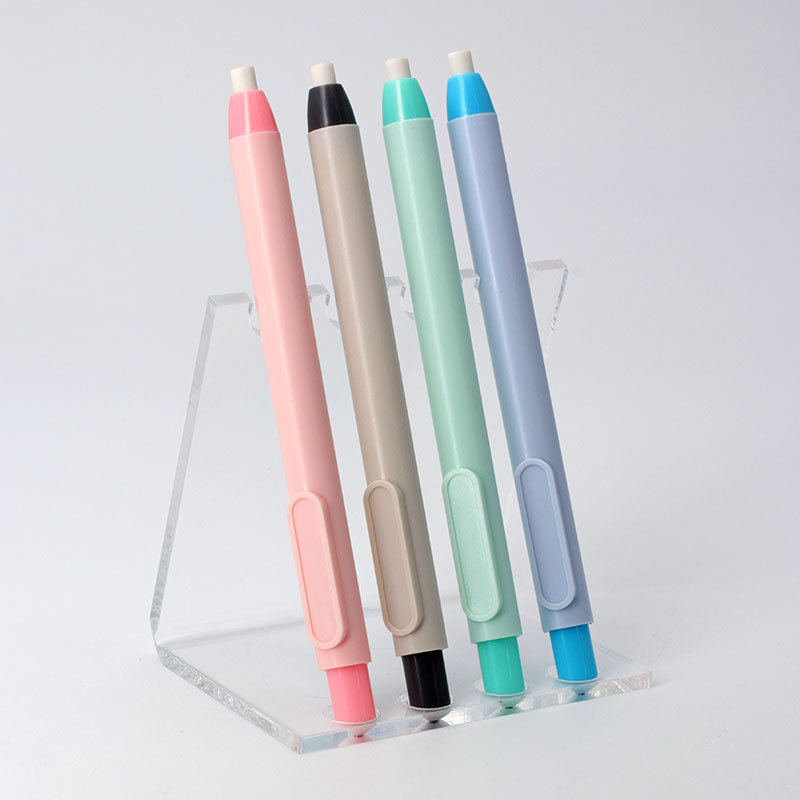 11Pcs/Set New Creative Pen Shape Press Type Pencil Eraser with Replaceable Core Sketching Painting Writing Erase Supplies
