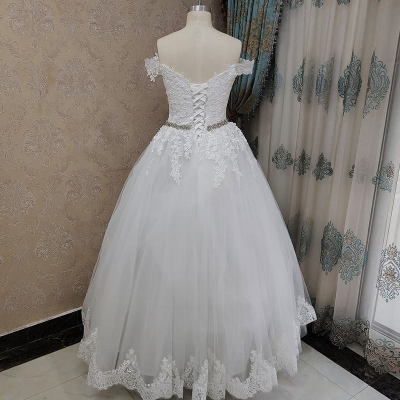 9183 2024 Off Shoulder haft urocza kochanie biała suknia ślubna Custom Made rozmiar suknia balowa suknia ślubna