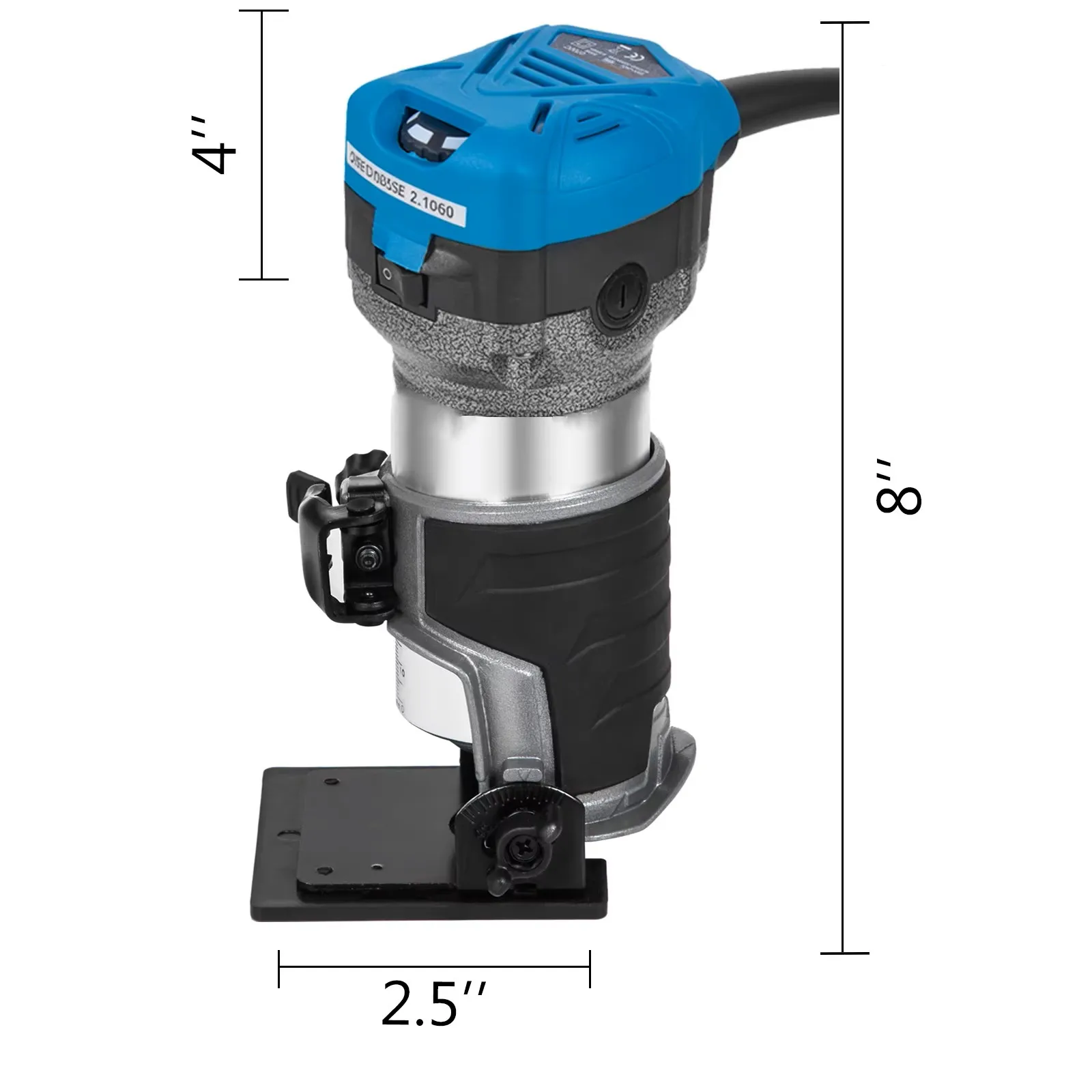 SucceBuy Kit router compatto Soft Start da 800 W a velocità variabile 10000-30000 giri/min con base fissa, base a tuffo, base inclinabile e base offse