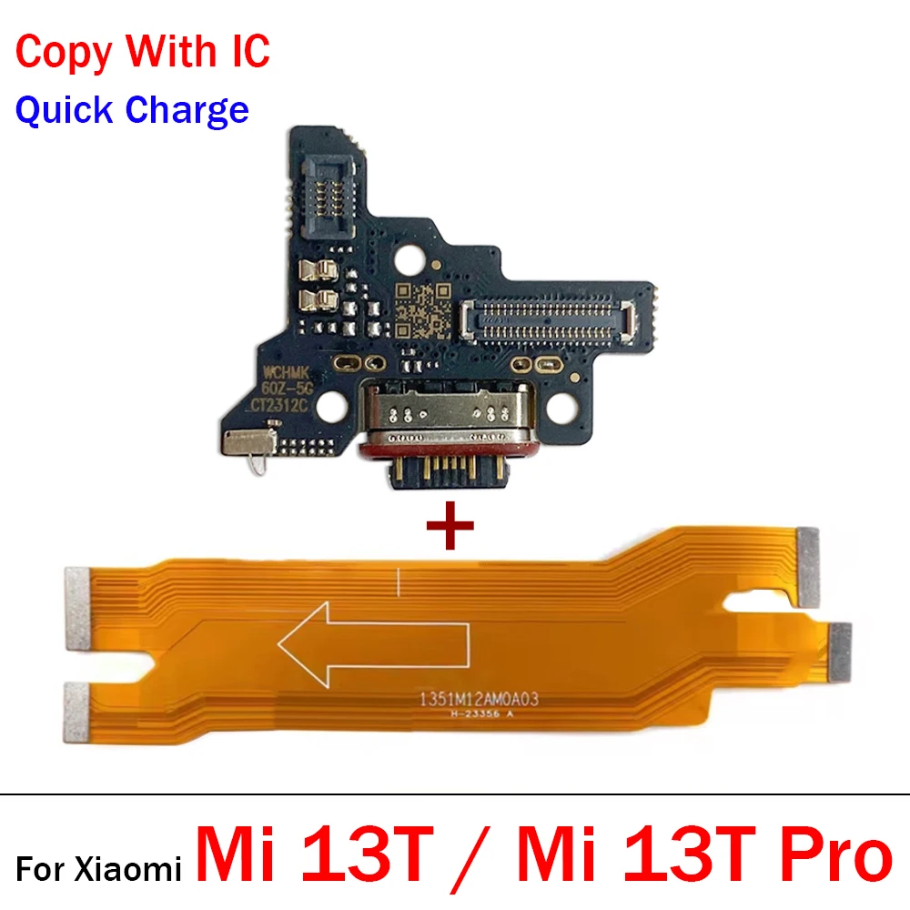 New For Xiaomi Mi 10T 11T 12T 13T Pro USB Charger Dock Connector Charging Board Port Main Board Mainboard Flex Cable