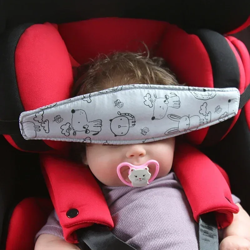 รถเด็กที่นั่งเข็มขัดพยุงศีรษะปรับเด็กวัยหัดเดินคอบรรเทา Stabilized สายคล้อง Headrest เด็กผู้หญิง Sleep Positioner หมอนความปลอดภัย