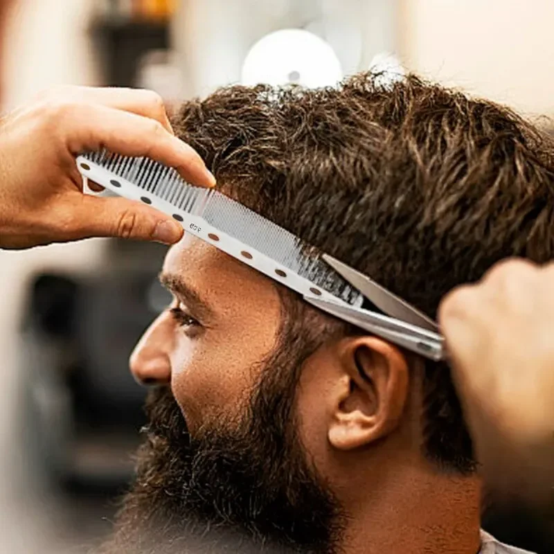 Barber Professionelle Edelstahl Frauen Friseur Kamm Anti-statische männer Haarschnitt Clipper Ultra-dünne Kamm Salon Styling Werkzeug