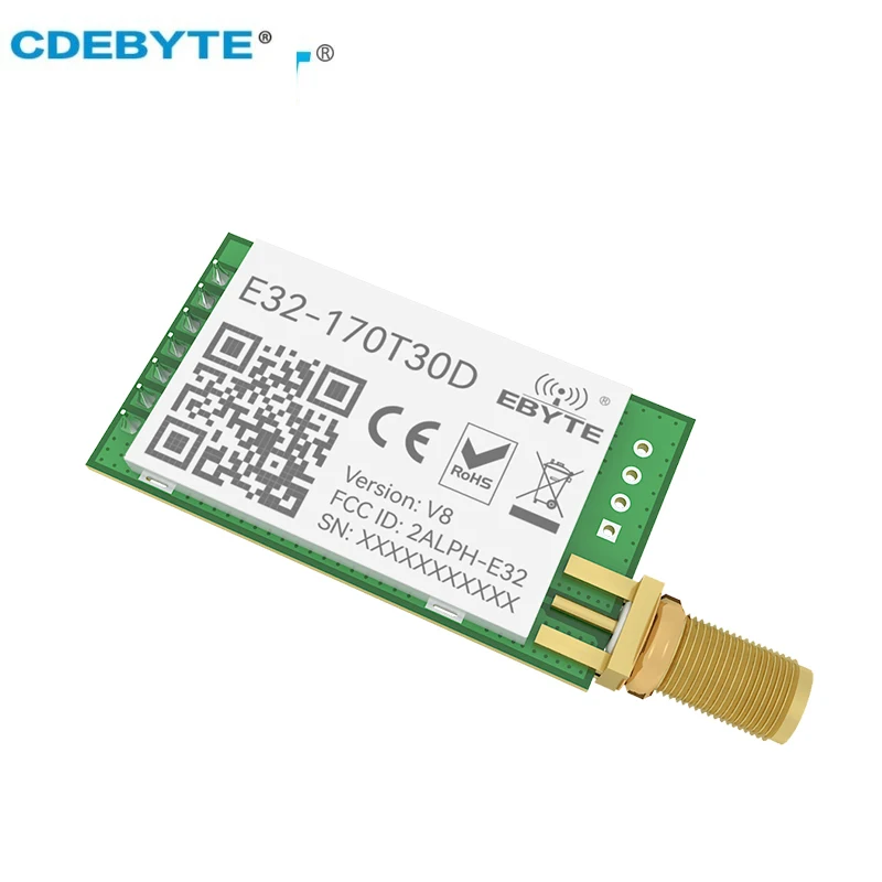 LoRa 170MHz transmisor transceptor inalámbrico de largo alcance 8km 1W antena SMA transceptor transmisor receptor módulo RF CDEBYTE