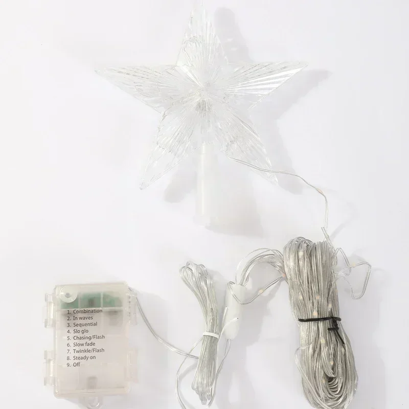 LED 크리스마스 스타 폭포 조명, USB 전원, 8가지 조명 모드, 정원 파티 크리스마스 장식용