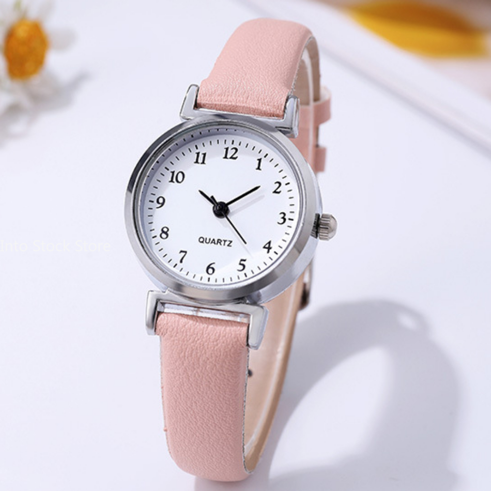 Marca de alta qualidade relógio quartzo senhoras moda pequeno mostrador relógio casual pulseira couro relógio de pulso para mulher relojes para mujer
