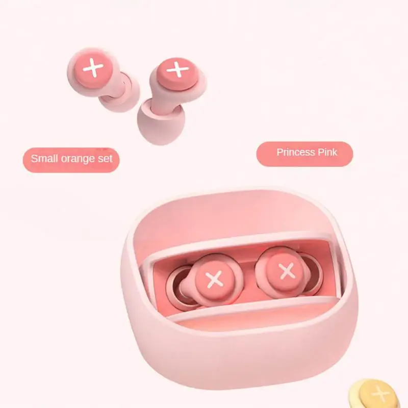 For Sleep Special Mute Soft Slow Rebound Anti Snore Earplugs Soundproof Sleeping Ear Plugs Noise Reduction Red Small