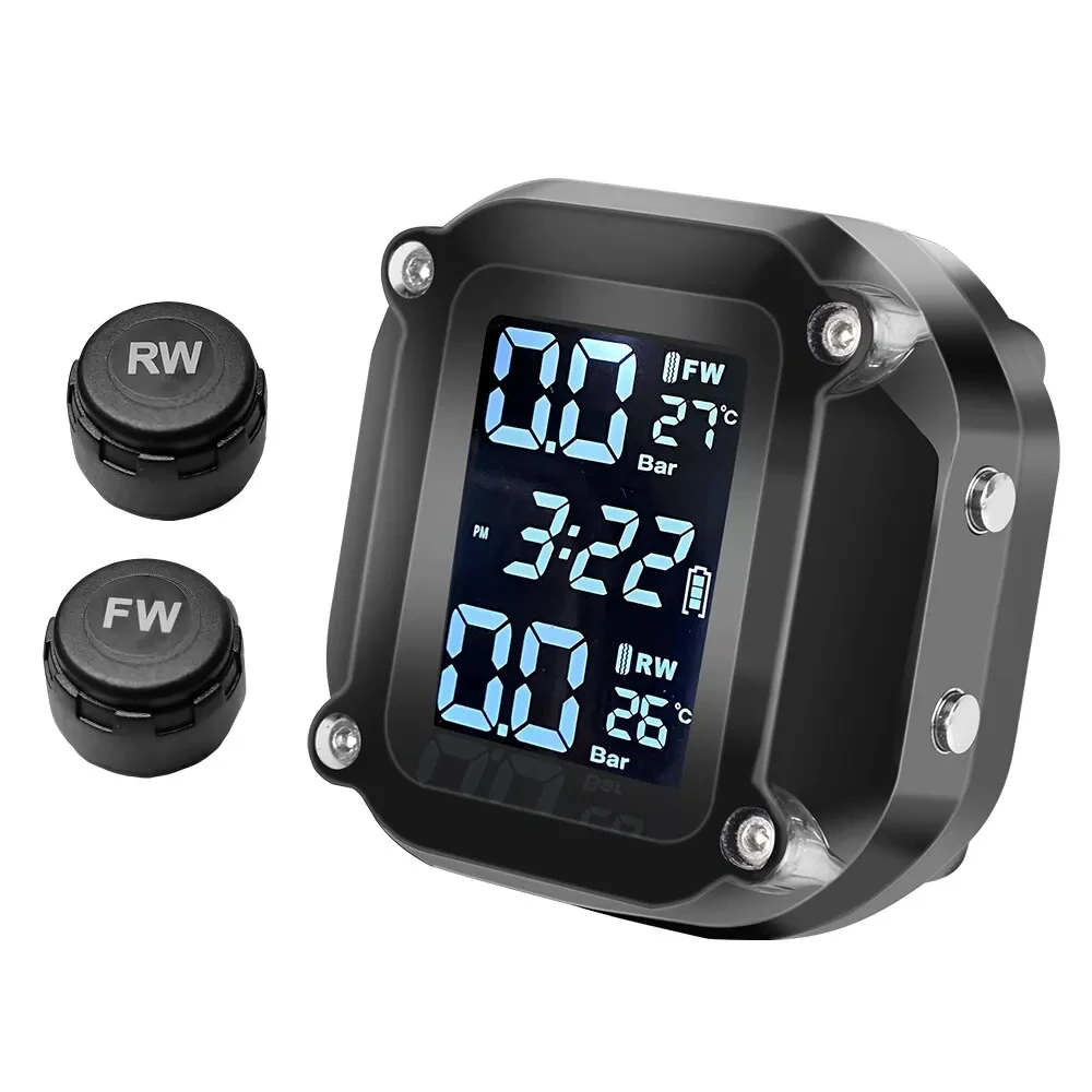 Motorcycle Wireless Tire Pressure Detector Motorcycle Tire Pressure Monitor M5 Combination Digital Display External Motorcycle W