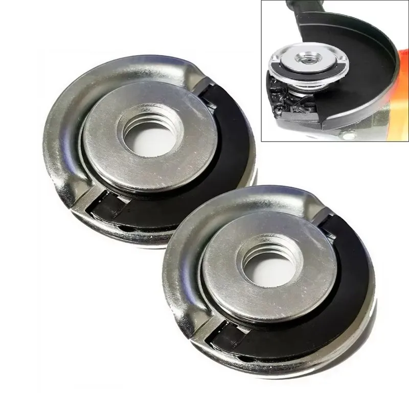 M14 Gewinde Winkelschleifer selbstsichernde Pressplatte Schwarz Schnellspanner Flanschmutter Spann Power Chuck Werkzeuge Teile 1PC