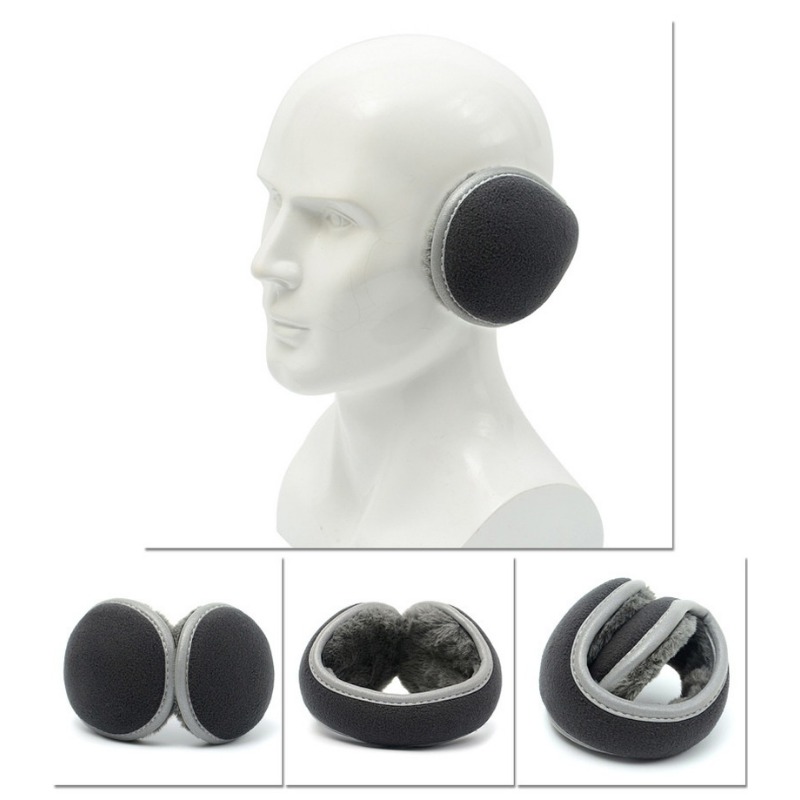 Cache-oreilles pour hommes et femmes, unisexe, pliable, réfléchissant, chaud d'hiver, avec bande réfléchissante