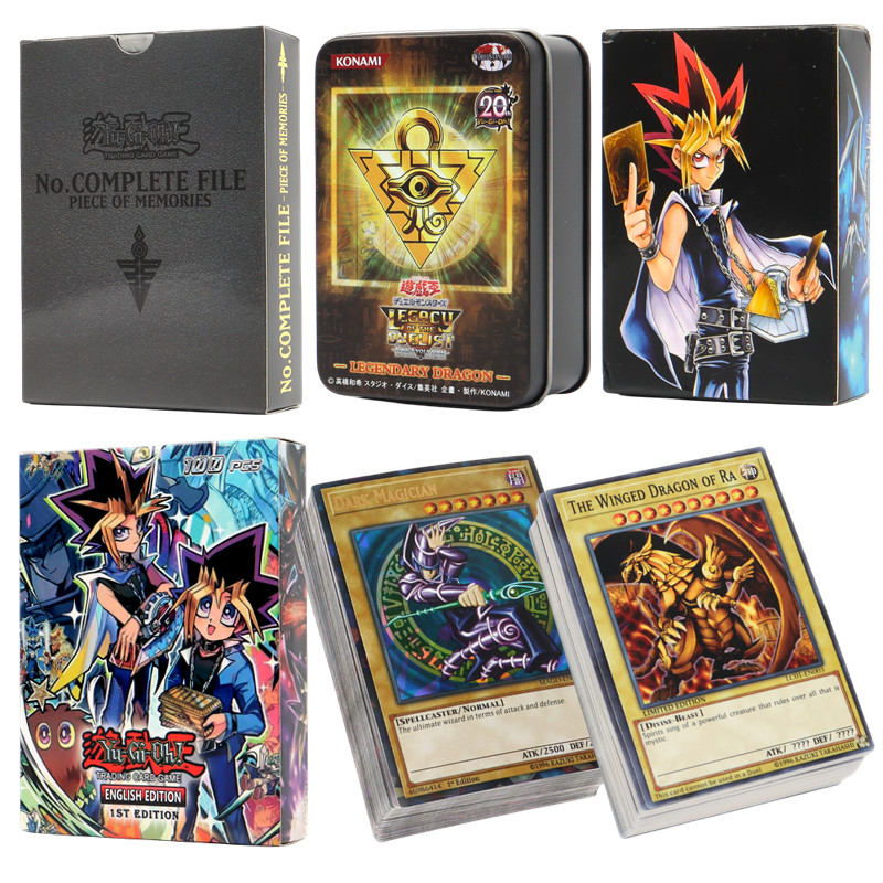 66–148 Stück Yugioh-Karten mit Blechdose, Yu Gi Oh-Karte, englischer holografischer goldener Buchstabe, Duell-Links, Spielkarte, blaue Augen, Exodia
