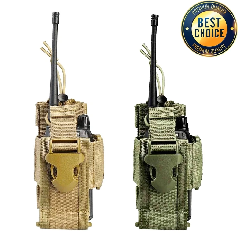 Nuevo soporte táctico ajustable para Walkie Talkie, bolsa para Radio, bolsa colgante para interfono de caza, bolsa para Radio Molle de nailon para exteriores
