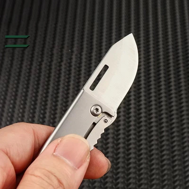Mini coltello pieghevole da esterno apribottiglie portatile in acciaio utensile da taglio affilato gancio coltello ad alta durezza strumento di sopravvivenza da campeggio