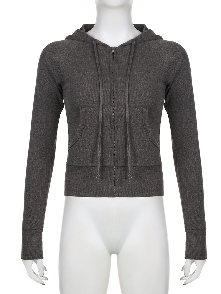 IAMSURE Casual Streetwear Grundlegende Mit Kapuze Taschen Sweatshirt Trainingsanzug Solide Langarm Hoodies Frauen 2023 Herbst Frühling Mode
