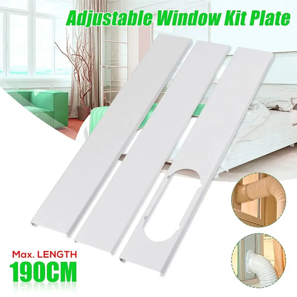 Mais novo kit de janela portátil placa deslizante adaptador ajustável escudo vento mangueira escape tubo conector ar condicionado acessórios