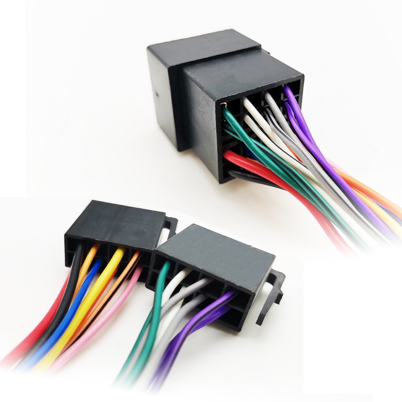 16 Pin ISO Connector Harness Adapter Plug Play Extension Wiring Cable for Aftermarket Car Audio Radio Head Unit