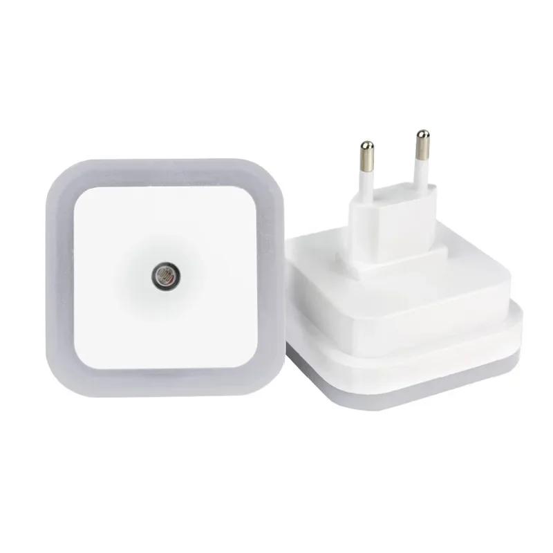 Sensor sem fio led night light ue eua plug mini quadrado luzes da noite para o bebê crianças sala de estar quarto lâmpada iluminação do corredor