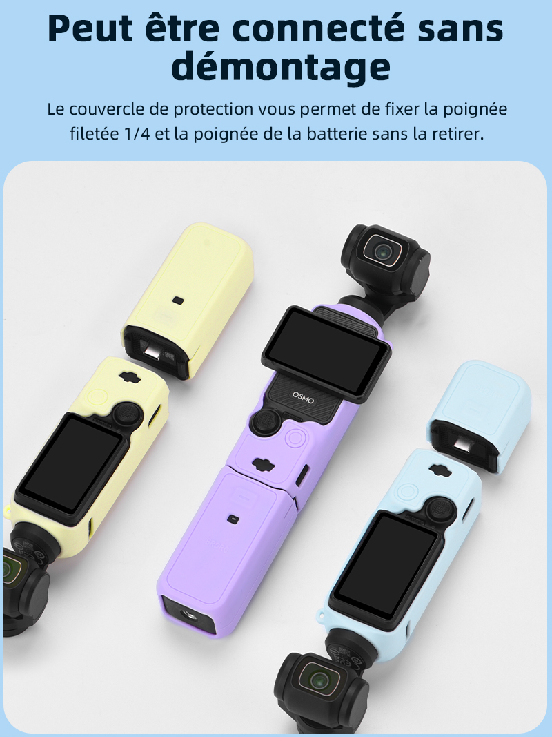 Étui pour DJI OSMO Pocket 3, housse de protection en Silicone, anti-rayures, capuchon d'objectif, étui de protection pour caméra Pocket3, accessoires