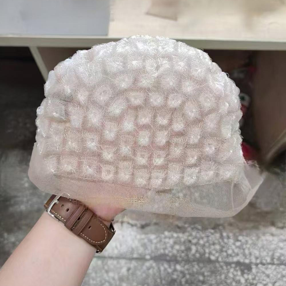 Peruca trançada para tranças de crochê, peruca trançada de renda dupla completa com cabelo de bebê, adequada para fazer perucas de crochê com franja