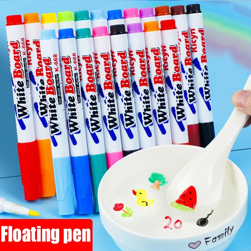 Pincel de pintura flotante de agua mágico Montessori para estudiantes, marcadores de pizarra blanca, bolígrafo de suspensión, bolígrafo de pintura educativo para niños, Juguetes