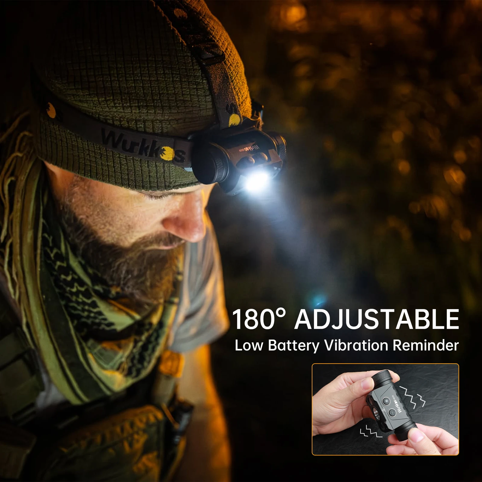 Wurkkos HD50 21700 Фонарик для рыбалки 4000LM IP67 Налобный фонарь EDC Кемпинг Туризм Светодиодные фонари XHP50.3 HI + TN-3535 + 660 нм Магнитный хвост