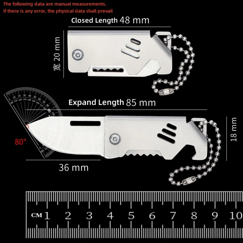 Mini coltello pieghevole da esterno apribottiglie portatile in acciaio utensile da taglio affilato gancio coltello ad alta durezza strumento di sopravvivenza da campeggio
